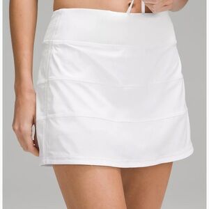 Lululemon White Pace Rival Skirt